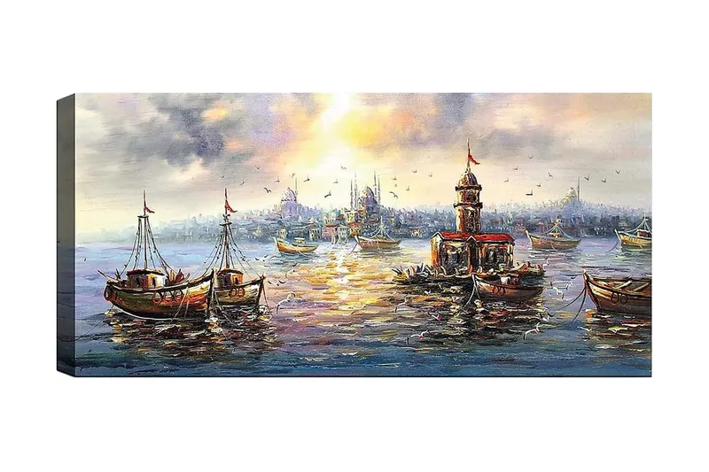 Canvastavla YTY Nautical & Beach Flerfärgad, 120x50 cm