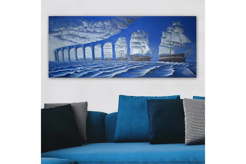 Canvastavla YTY Nautical & Beach Flerfärgad - 120x50 cm - Inredning - Tavlor & konst - Canvastavlor