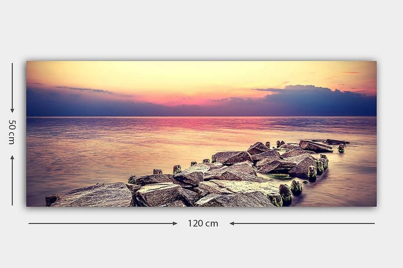 Canvastavla YTY Nautical & Beach Flerfärgad - 120x50 cm - Inredning - Tavlor & konst - Canvastavlor