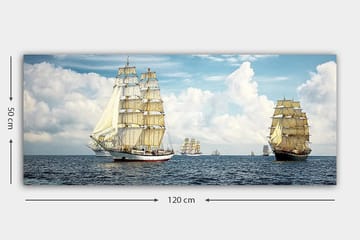 Canvastavla YTY Nautical & Beach Flerfärgad - 120x50 cm - Inredning - Tavlor & konst - Canvastavlor