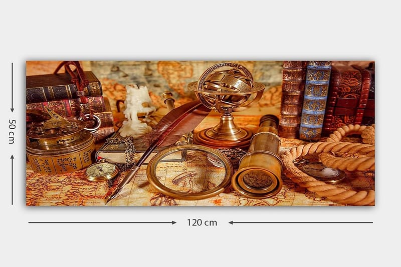 Canvastavla YTY Nautical & Beach Flerfärgad - 120x50 cm - Inredning - Tavlor & konst - Canvastavlor