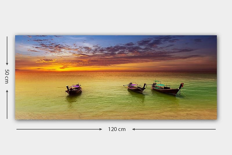 Canvastavla YTY Nautical & Beach Flerfärgad - 120x50 cm - Inredning - Tavlor & konst - Canvastavlor