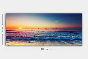 Canvastavla YTY Nautical & Beach Flerfärgad - 120x50 cm - Inredning - Tavlor & konst - Canvastavlor