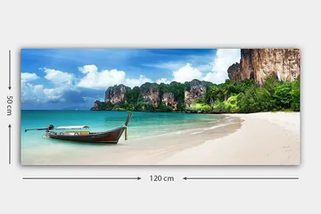 Canvastavla YTY Nautical & Beach Flerfärgad - 120x50 cm - Inredning - Tavlor & konst - Canvastavlor