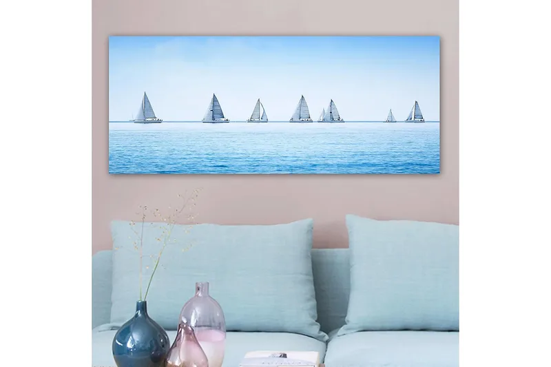 Canvastavla YTY Nautical & Beach Flerfärgad - 120x50 cm - Inredning - Tavlor & konst - Canvastavlor