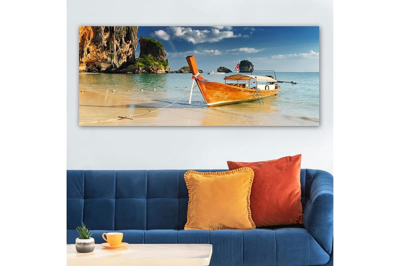 Canvastavla YTY Nautical & Beach Flerfärgad - 120x50 cm - Inredning - Tavlor & konst - Canvastavlor