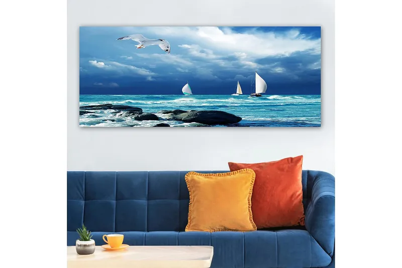 Canvastavla YTY Nautical & Beach Flerfärgad - 120x50 cm - Inredning - Tavlor & konst - Canvastavlor