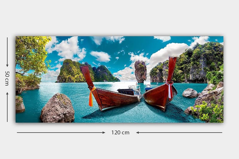 Canvastavla YTY Nautical & Beach Flerfärgad - 120x50 cm - Inredning - Tavlor & konst - Canvastavlor