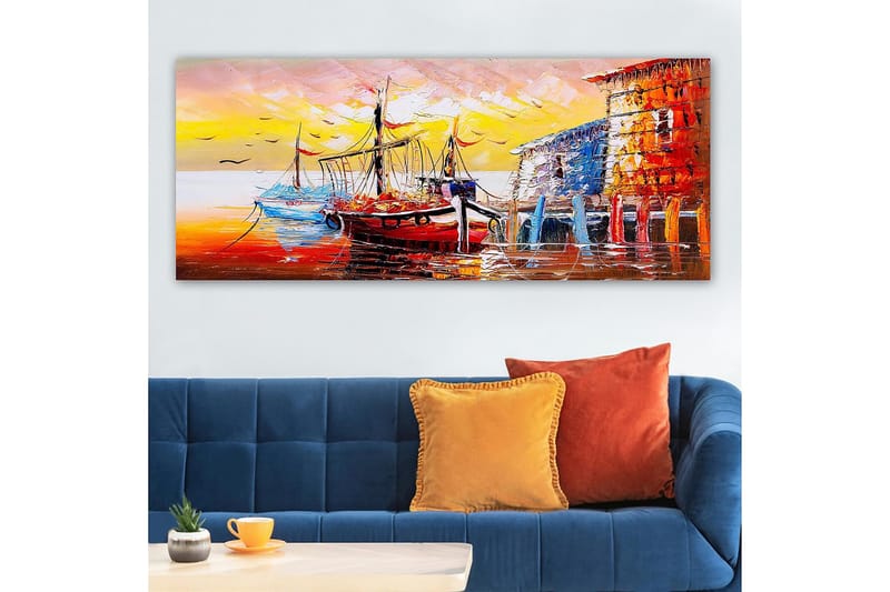 Canvastavla YTY Nautical & Beach Flerfärgad - 120x50 cm - Inredning - Tavlor & konst - Canvastavlor