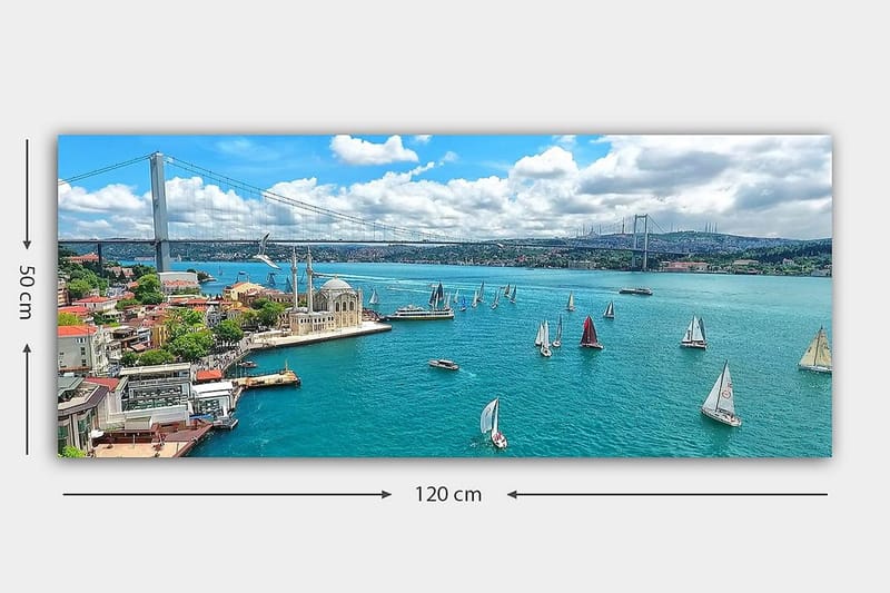 Canvastavla YTY Nautical & Beach Flerfärgad - 120x50 cm - Inredning - Tavlor & konst - Canvastavlor