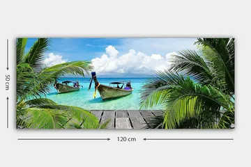 Canvastavla YTY Nautical & Beach Flerfärgad - 120x50 cm - Inredning - Tavlor & konst - Canvastavlor