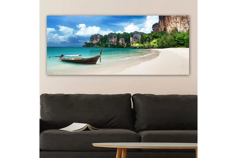 Canvastavla YTY Nautical & Beach Flerfärgad - 120x50 cm - Inredning - Tavlor & konst - Canvastavlor