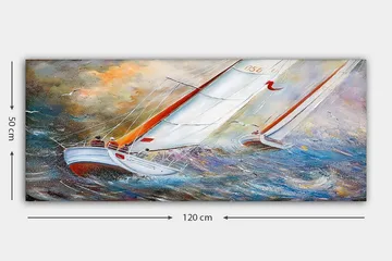 Canvastavla YTY Nautical & Beach Flerfärgad - 120x50 cm - Inredning - Tavlor & konst - Canvastavlor