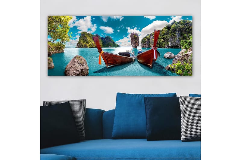 Canvastavla YTY Nautical & Beach Flerfärgad - 120x50 cm - Inredning - Tavlor & konst - Canvastavlor