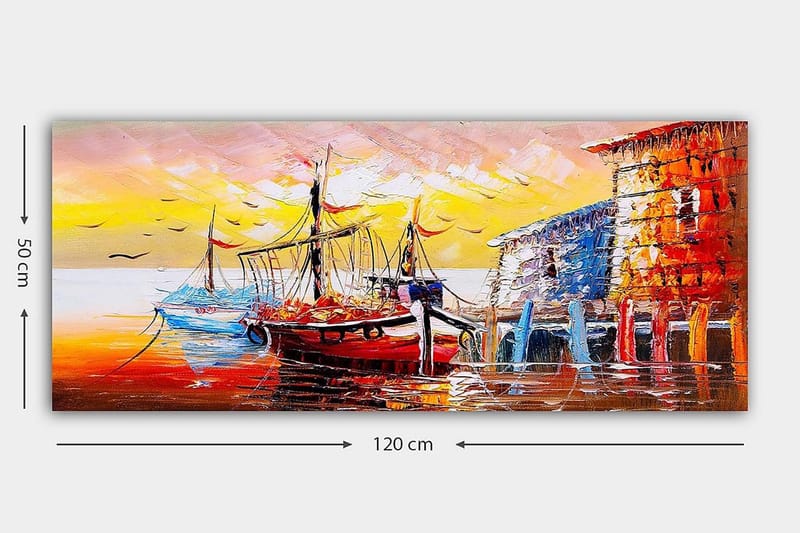 Canvastavla YTY Nautical & Beach Flerfärgad - 120x50 cm - Inredning - Tavlor & konst - Canvastavlor