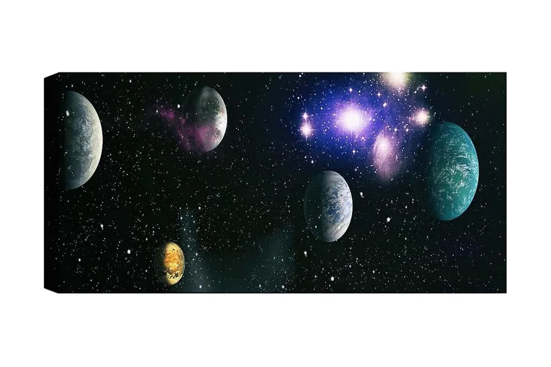 Canvastavla YTY Outer Space Flerfärgad, 120x50 cm