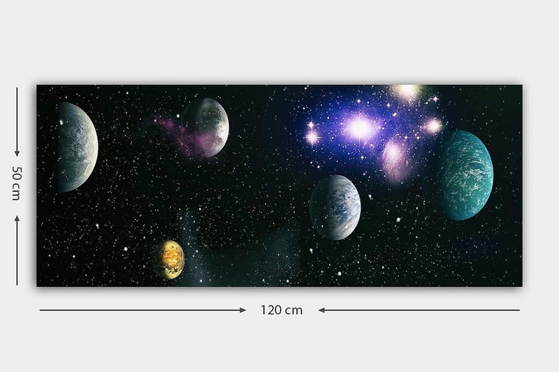 Canvastavla YTY Outer Space Flerfärgad - 120x50 cm - Inredning - Tavlor & konst - Canvastavlor