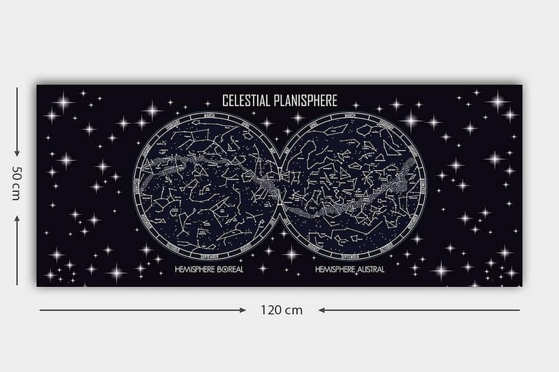 Canvastavla YTY Outer Space Flerfärgad - 120x50 cm - Inredning - Tavlor & konst - Canvastavlor