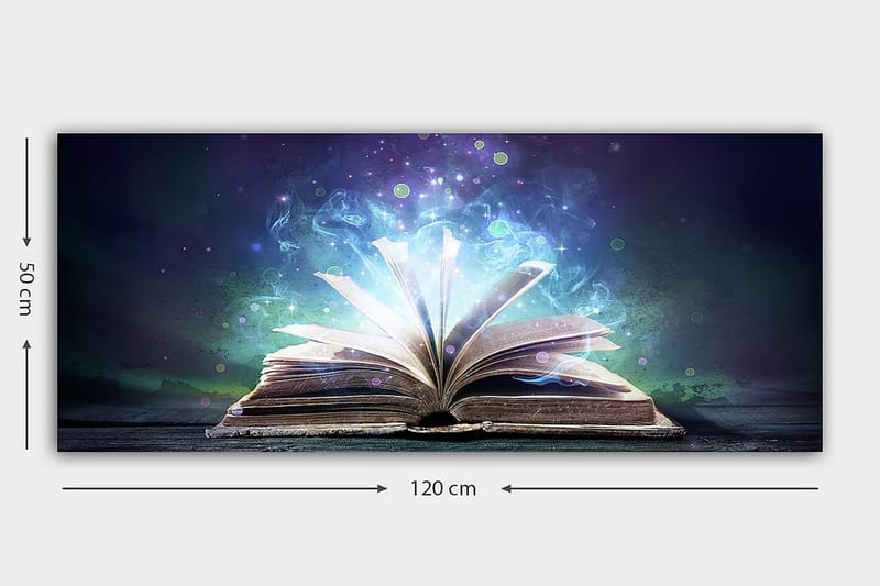 Canvastavla YTY Reading and Literature Flerfärgad - 120x50 cm - Inredning - Tavlor & konst - Canvastavlor