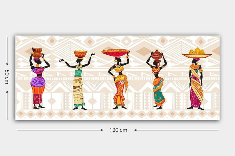 Canvastavla YTY World Cultures Flerfärgad - 120x50 cm - Inredning - Tavlor & konst - Canvastavlor