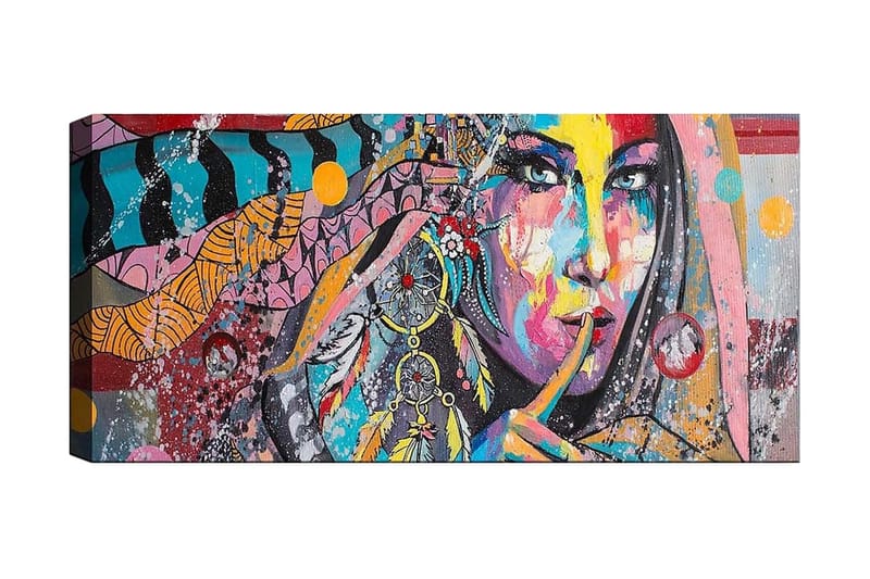 Canvastavla YTY People Flerfärgad - 120x50 cm - Inredning - Tavlor & konst - Canvastavlor