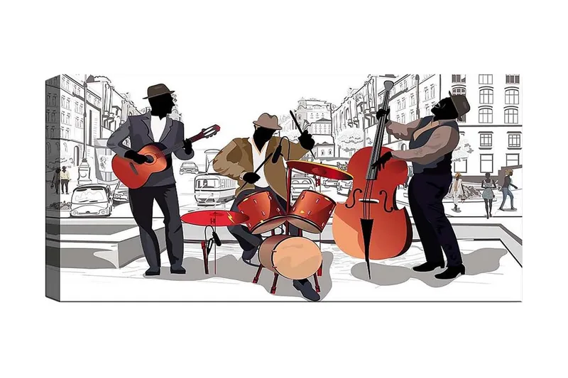 Canvastavla YTY People Flerfärgad, 120x50 cm