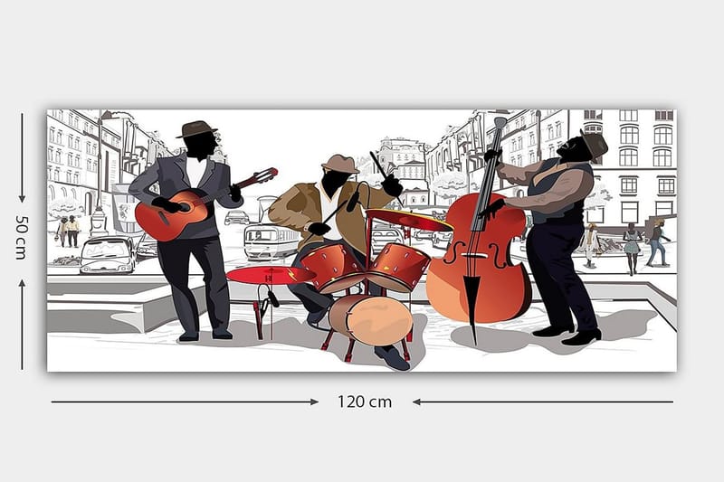 Canvastavla YTY People Flerfärgad - 120x50 cm - Inredning - Tavlor & konst - Canvastavlor