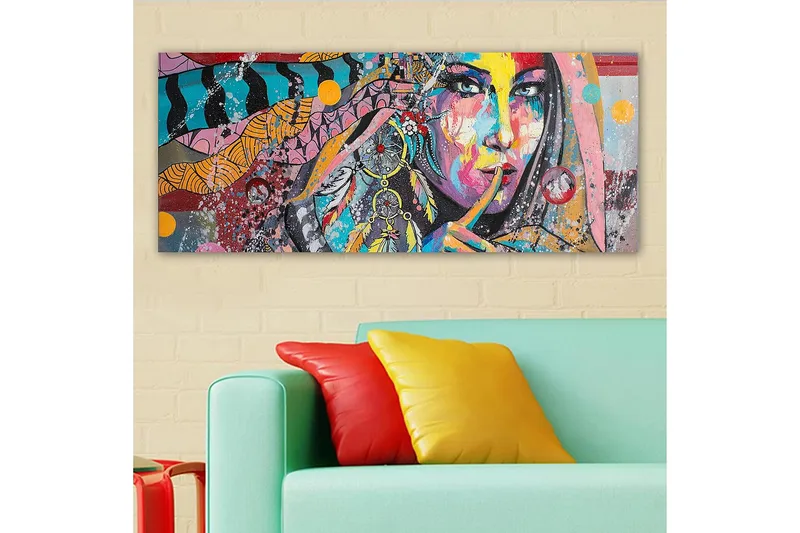 Canvastavla YTY People Flerfärgad - 120x50 cm - Inredning - Tavlor & konst - Canvastavlor