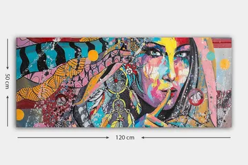 Canvastavla YTY People Flerfärgad - 120x50 cm - Inredning - Tavlor & konst - Canvastavlor
