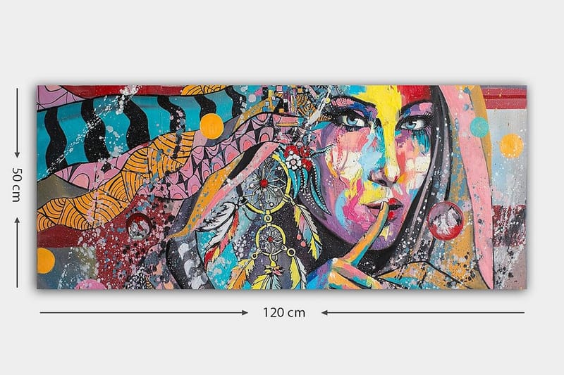 Canvastavla YTY People Flerfärgad - 120x50 cm - Inredning - Tavlor & konst - Canvastavlor