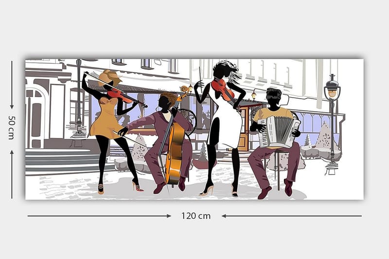 Canvastavla YTY People Flerfärgad - 120x50 cm - Inredning - Tavlor & konst - Canvastavlor