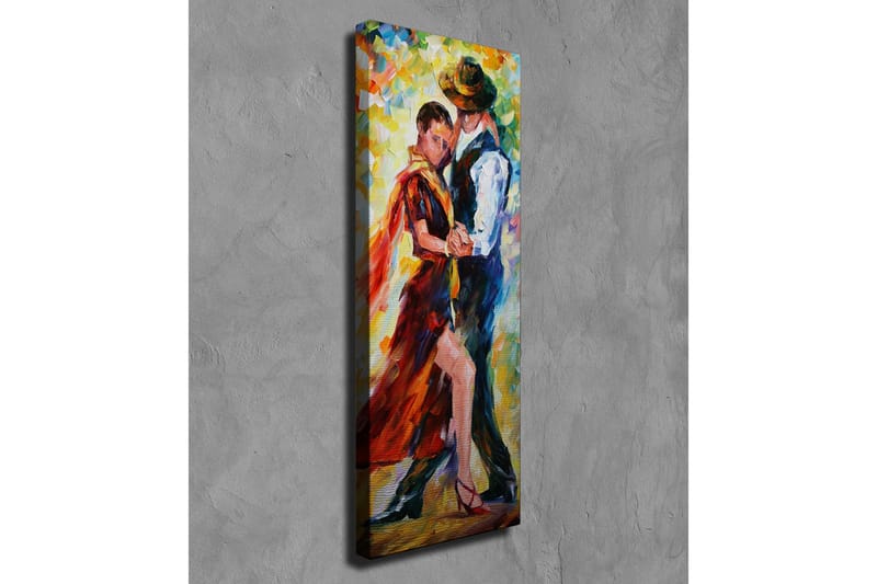 Canvastavla - Passionerad dans mellan två personer - Röd / Blå / Gul - Inredning - Tavlor & konst - Canvastavlor