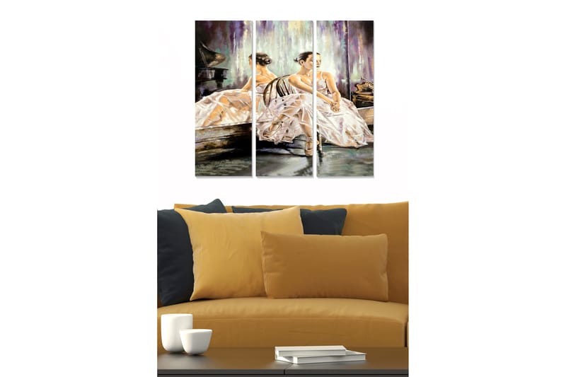 Canvastavla People 3-pack Flerfärgad, 20x50 cm