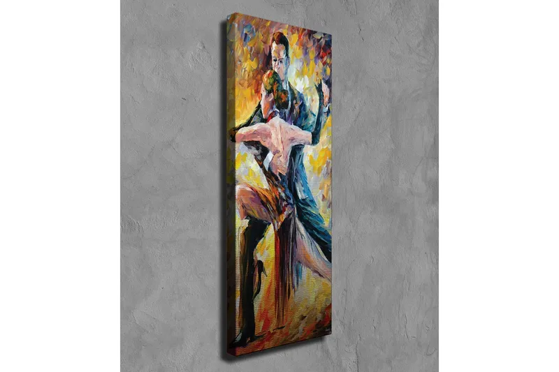 Canvastavla - Passionerad tango mellan två dansare - Röd / Gul / Svart - Inredning - Tavlor & konst - Canvastavlor