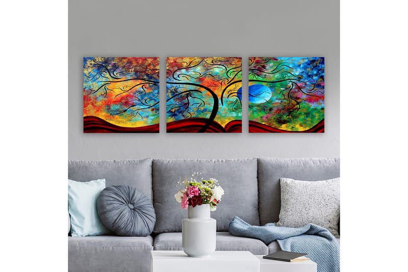 Decorative Canvas Painting (3 Pieces) 30x30 - Inredning - Tavlor & konst - Canvastavlor
