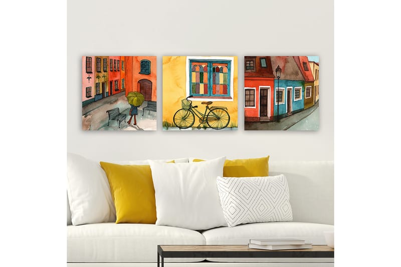 Decorative Canvas Painting (3 Pieces) 30x30, undefined