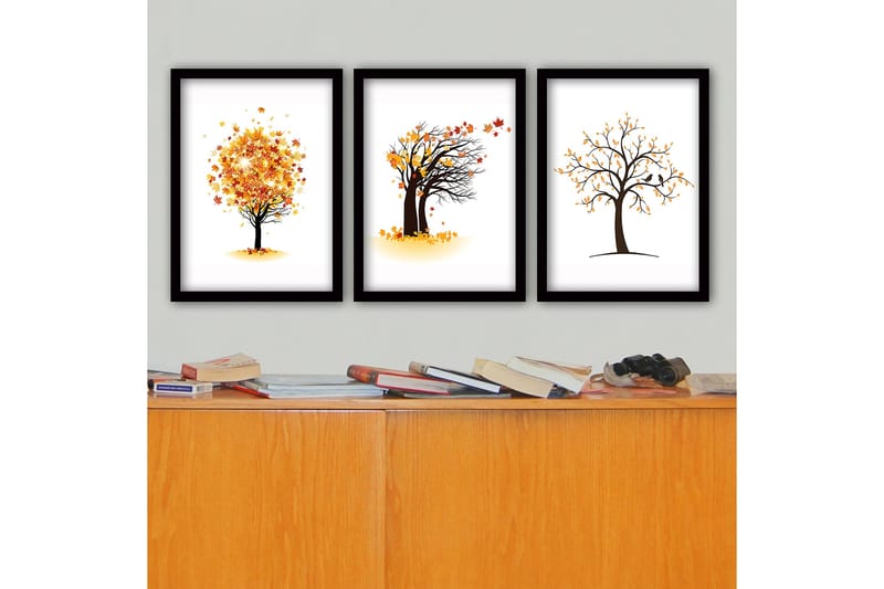 Decorative Framed Painting (3 Pieces) 35x45 - Inredning - Tavlor & konst - Canvastavlor