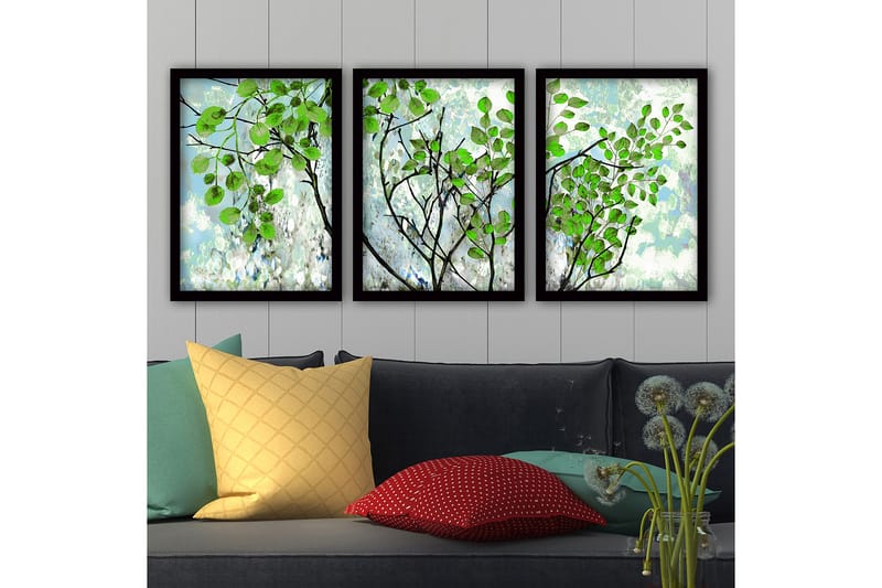 Decorative Framed Painting (3 Pieces) 35x45 - Inredning - Tavlor & konst - Canvastavlor