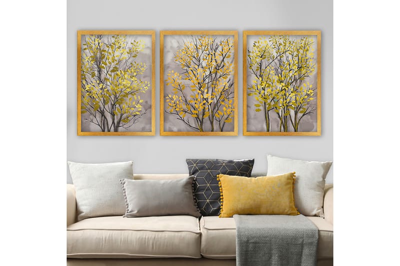 Decorative Framed Painting (3 Pieces) 35x45 - Inredning - Tavlor & konst - Canvastavlor