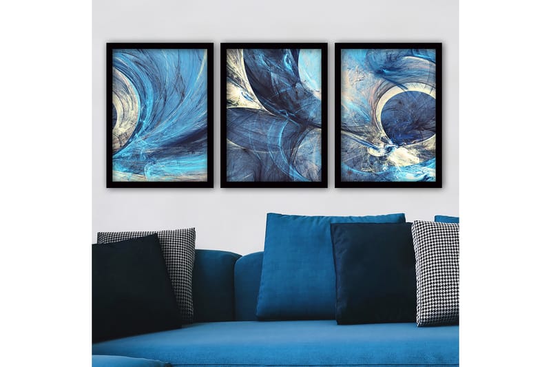 Decorative Framed Painting (3 Pieces) 35x45 - Inredning - Tavlor & konst - Canvastavlor