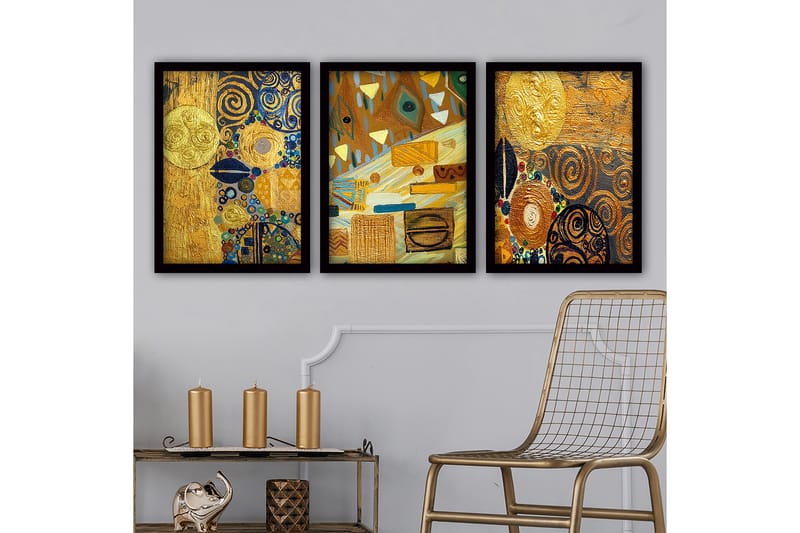 Decorative Framed Painting (3 Pieces) 35x45 - Inredning - Tavlor & konst - Canvastavlor