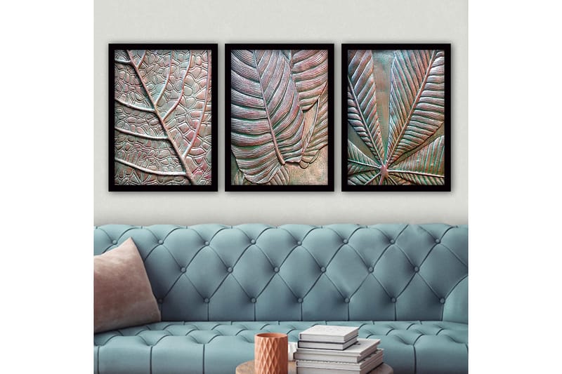 Decorative Framed Painting (3 Pieces) 35x45 - Inredning - Tavlor & konst - Canvastavlor
