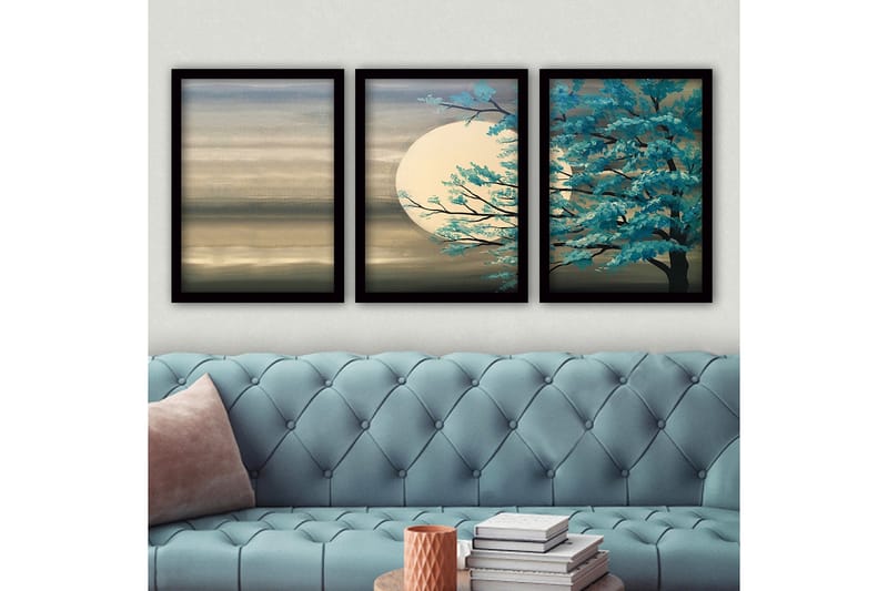 Decorative Framed Painting (3 Pieces) 35x45 - Inredning - Tavlor & konst - Canvastavlor