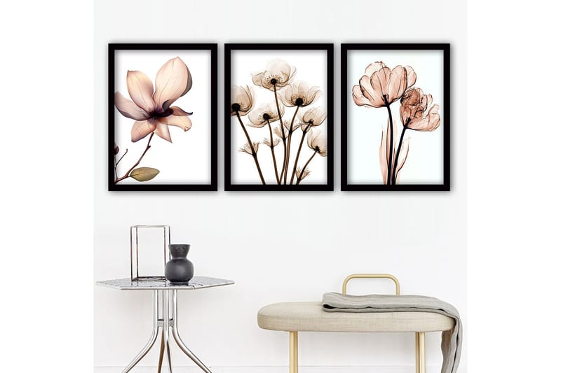 Decorative Framed Painting (3 Pieces) 35x45 - Inredning - Tavlor & konst - Canvastavlor