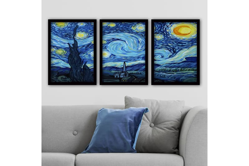 Decorative Framed Painting (3 Pieces) 35x45 - Inredning - Tavlor & konst - Canvastavlor