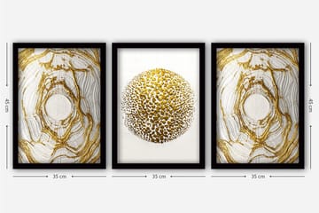 Decorative Framed Painting (3 Pieces) 35x45 - Inredning - Tavlor & konst - Canvastavlor