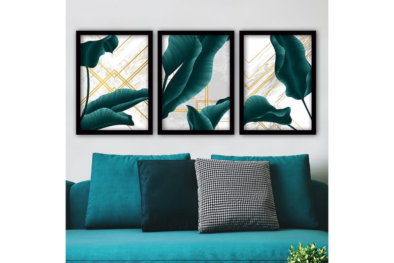 Decorative Framed Painting (3 Pieces) 35x45, undefined