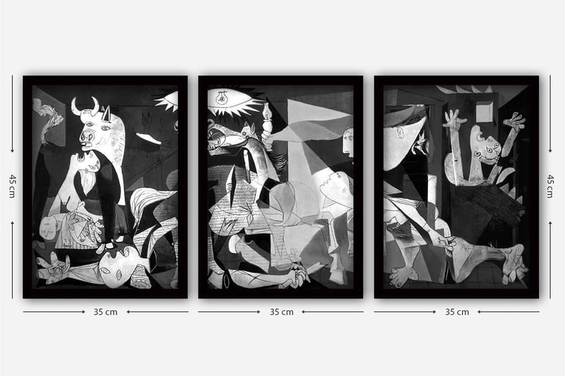Decorative Framed Painting (3 Pieces) 35x45 - Inredning - Tavlor & konst - Canvastavlor
