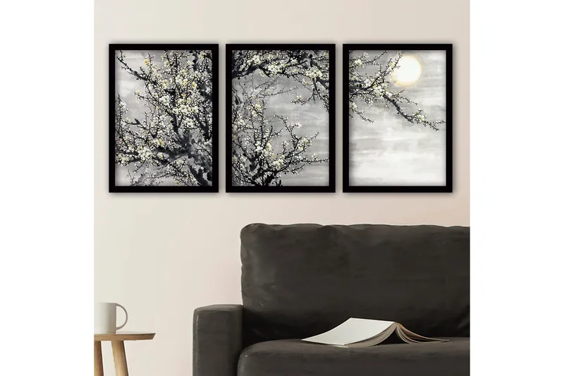 Decorative Framed Painting (3 Pieces) 35x45 - Inredning - Tavlor & konst - Canvastavlor