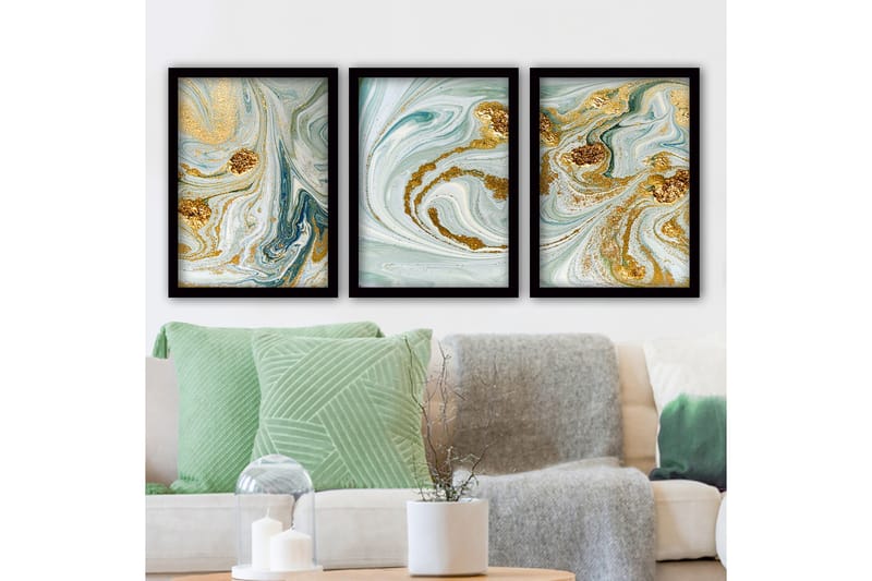 Decorative Framed Painting (3 Pieces) 35x45, undefined